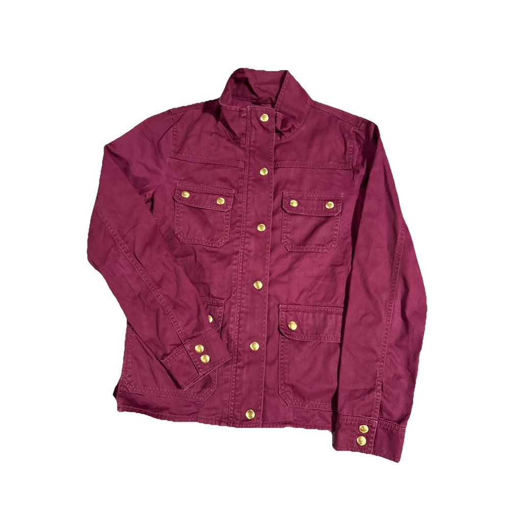 J Crew Women Field Jacket Size Small Red